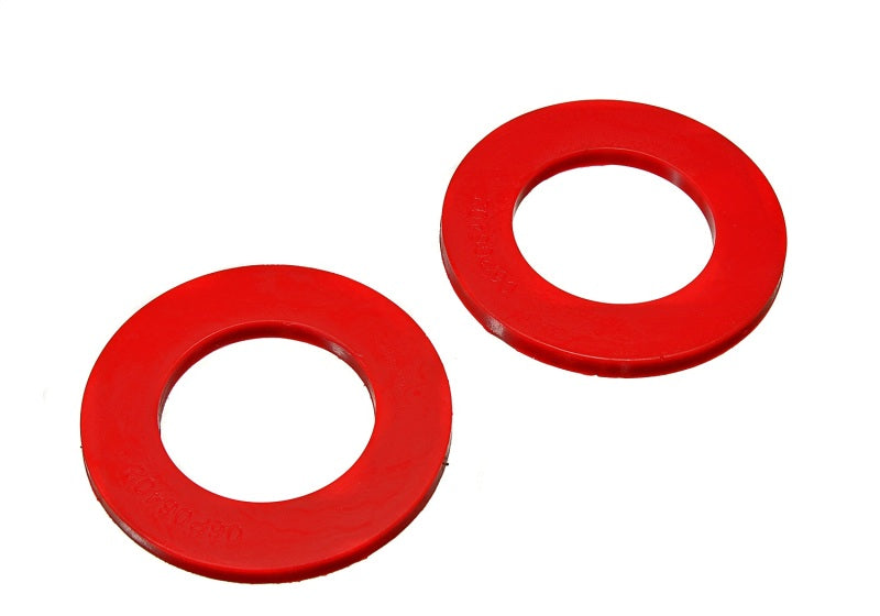 ES Spring Isolators - Red - Energy Suspension Front Coil Spring Isolator Set - Red