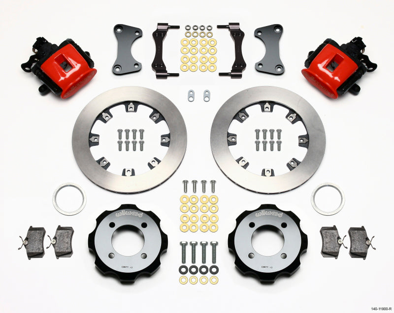 WIL Parking Brake Brake Kit - Wilwood Combination Parking Brake Rear Kit 11.75in Red 2011 Fiesta Rear