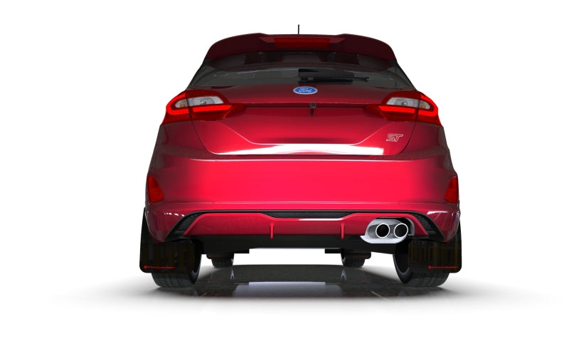 RAL UR Blk Flap/Rd Logo - Rally Armor 18-23 Ford Fiesta ST MK8 Black UR Mud Flap w/Red Logo