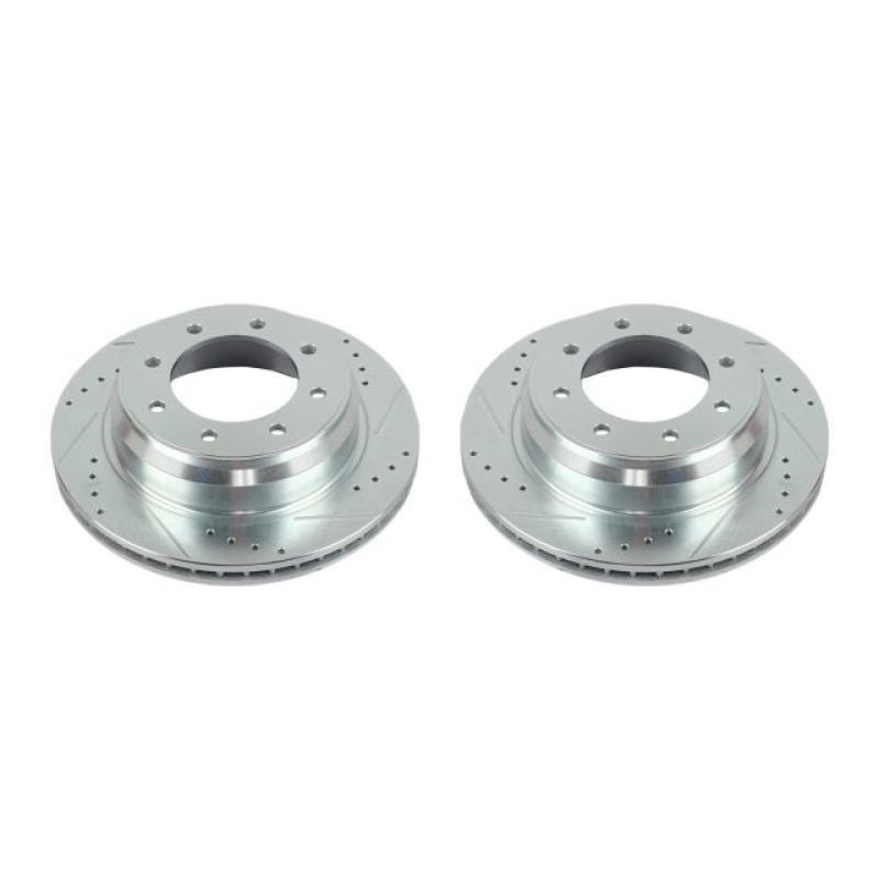 PSB Evolution Drill/Slot Rotor - Power Stop 12-19 Nissan NV1500 Rear Evolution Drilled & Slotted Rotors - Pair