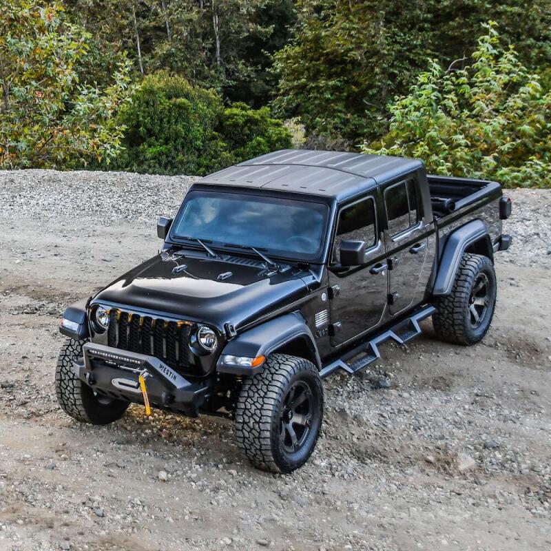 WES Snyper Stubby Bumpers - Westin 18-19 Jeep Wrangler JL WJ2 Stubby Front Bumper - Textured Black