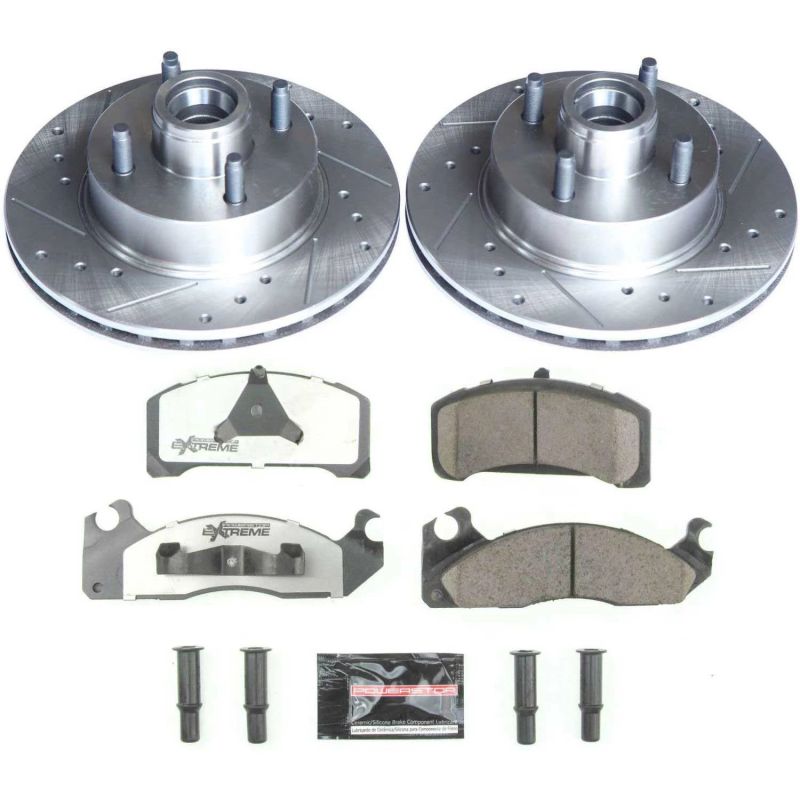 PSB Z26 Street Warrior Kit - Power Stop 83-93 Ford Mustang Front Z26 Street Warrior Brake Kit