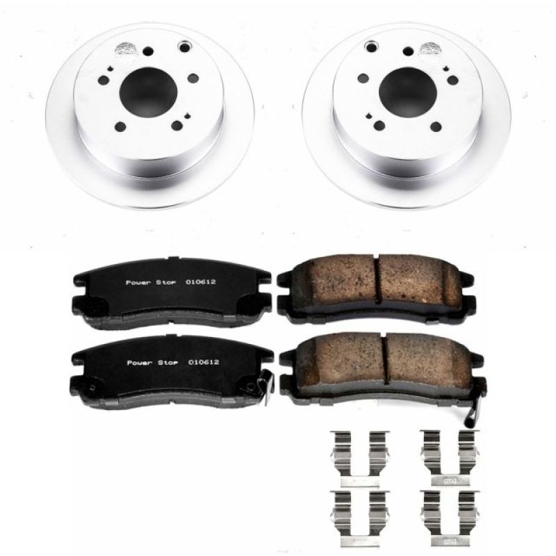 PSB Z17 Evolution Coated Kit - Power Stop 06-12 Mitsubishi Eclipse Rear Z17 Evolution Geomet Coated Brake Kit