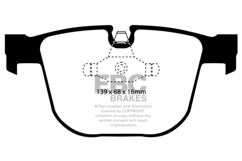 EBC Yellowstuff Brake Pad Sets - EBC 08-10 BMW M3 4.0 (E90) Yellowstuff Rear Brake Pads