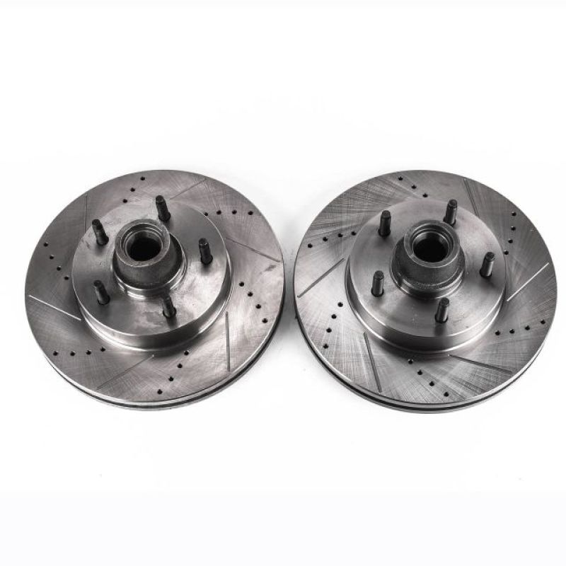 PSB Evolution Drill/Slot Rotor - Power Stop 04-05 Ford E-150 Club Wagon Front Drilled & Slotted Rotor - Pair