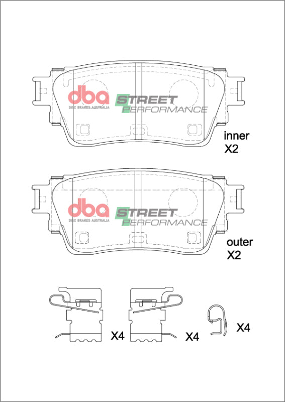DBA SP Performance Brake Pads - DBA 19-24 Nissan Altima (w/Electronic Parking Brake) SP Performance Rear Brake Pads