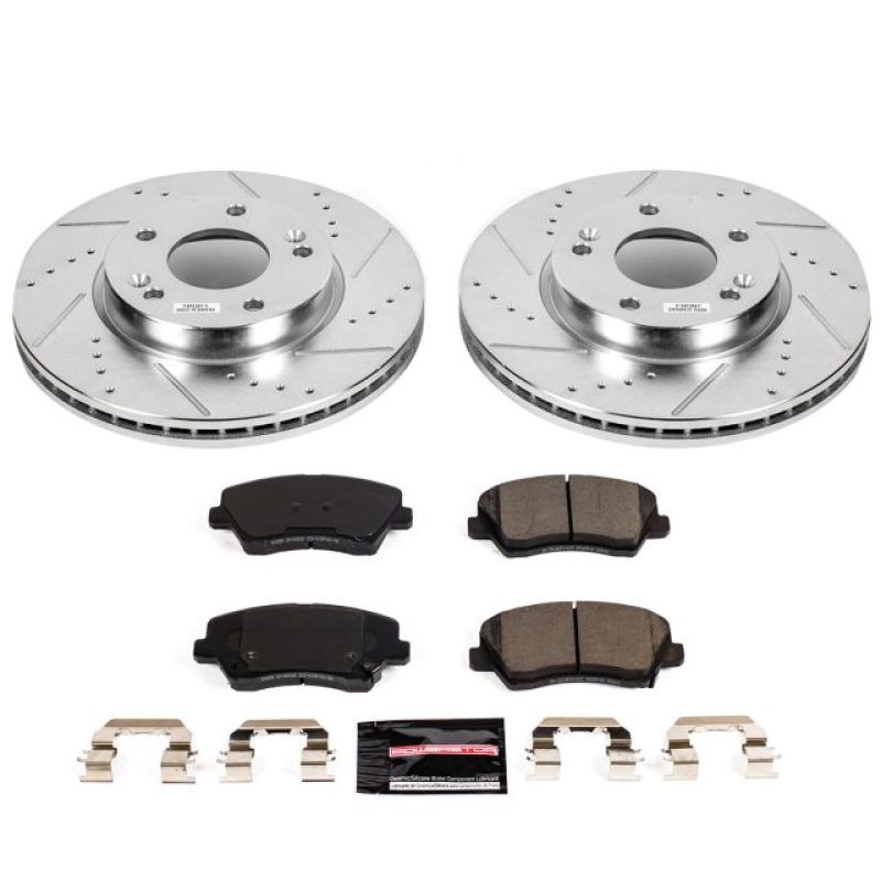 PSB Z23 Evolution Kit - Power Stop 16-17 Hyundai Veloster Front Z23 Evolution Sport Brake Kit
