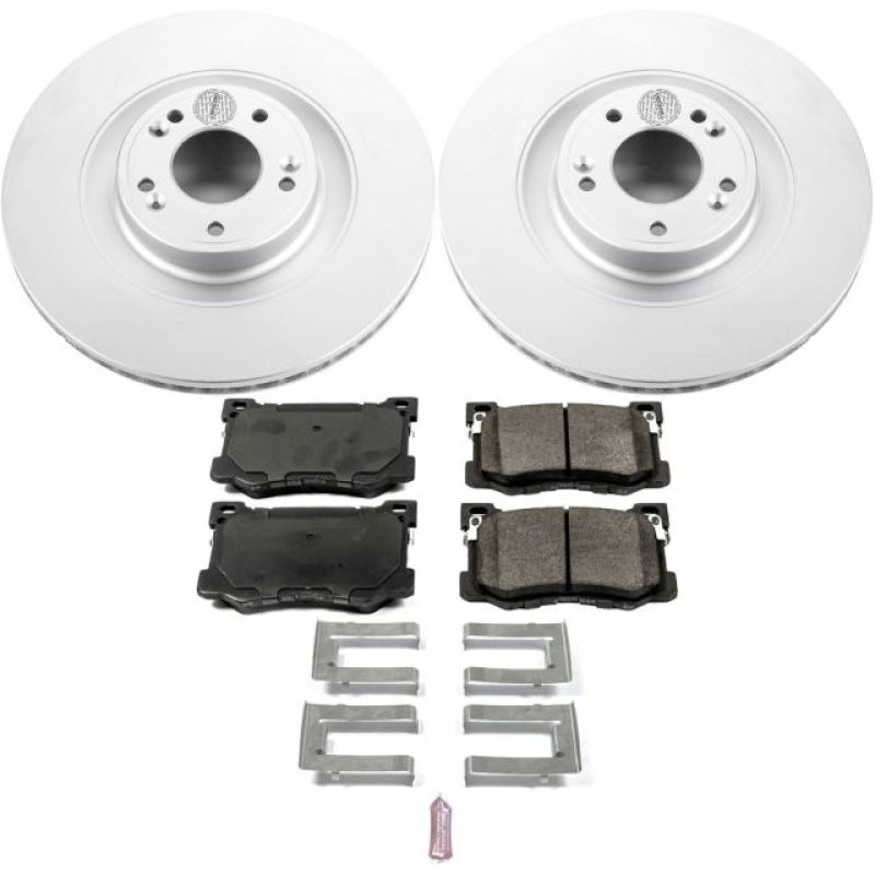 PSB Z17 Evolution Coated Kit - Power Stop 15-16 Hyundai Genesis Front Z17 Evolution Geomet Coated Brake Kit