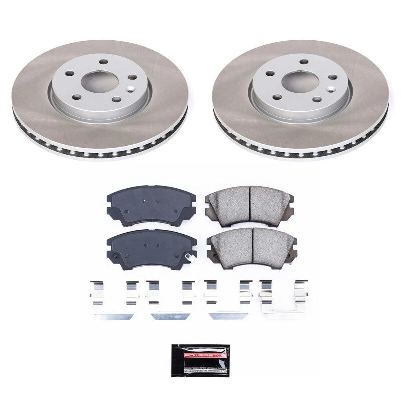 PSB Semi-Coated Rotor Kits - Power Stop 10-11 Saab 9-5 Front Semi-Coated Rotor Kit