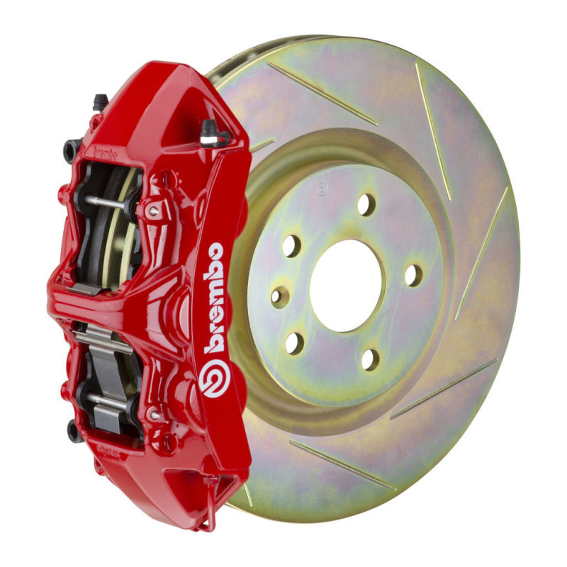 BRB Big Brake Kits - Brembo 05-14 Mustang GT Excl non-ABS Equipped Fr GT BBK 6Pist Cast 355x32 1pc Rtr Slot Type1-Red