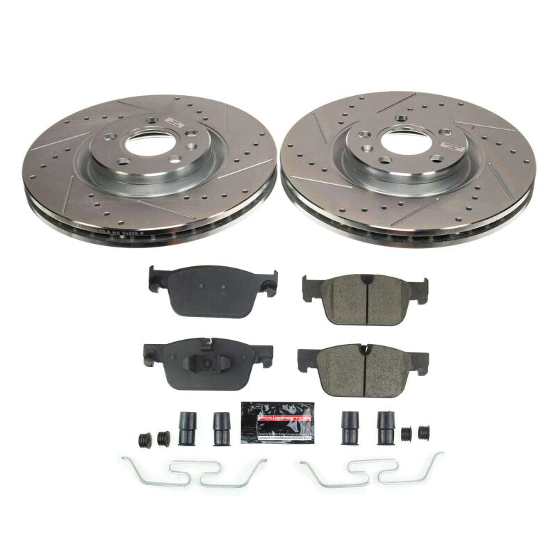 PSB Z23 Evolution Kit - Power Stop 18-22 Volvo XC60 Front Z23 Evolution Brake Kit