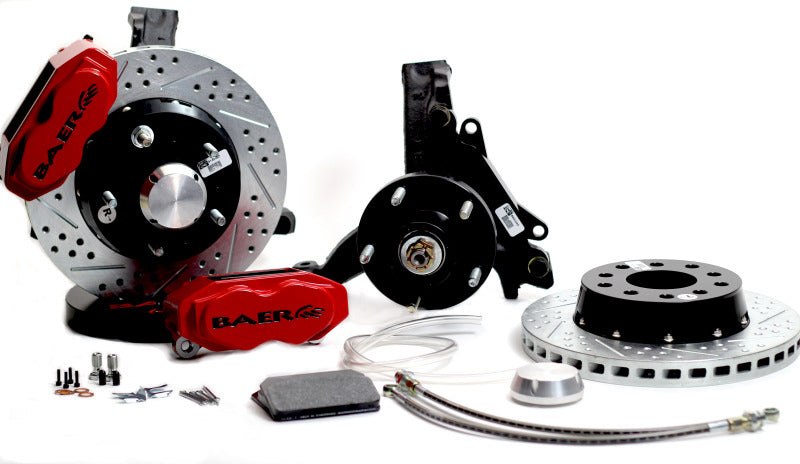 BAE SS4 Brake Kits - Baer Brakes 82-92 Chevrolet Camaro STD Studs 11in SS4+ Front SDZ Brake Kit - Fire Red