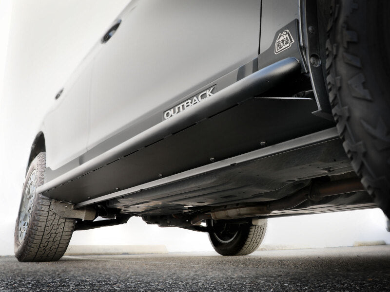 AFE Off-Road Sliders - aFe POWER 15-19 Subaru Outback H4 2.5L / H6 3.6L Terra Guard Trail Slider Steps - Black