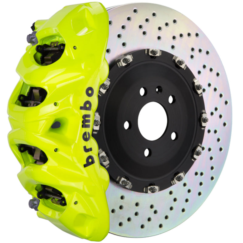 BRB Big Brake Kits - Brembo 18+ Atlas Front GT BBK 8 Piston Cast 412x38 2pc Rotor Drilled- Fluo. Yellow