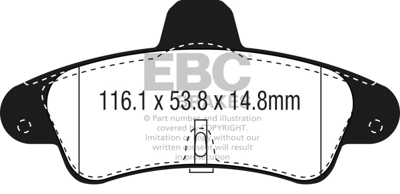 EBC Redstuff Brake Pad Sets - EBC 2001-2003 Mercury Cougar 2.0L Redstuff Rear Brake Pads