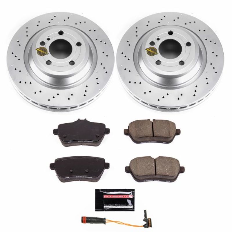 PSB Z23 Evolution Coated Kit - Power Stop 15-16 Mercedes-Benz SL400 Rear Z23 Evolution Sport Coated Brake Kit