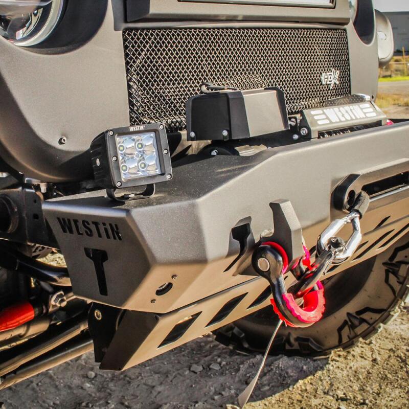 WES WJ2 Bumpers - Westin 18-22 Jeep Wrangler JL / 20-22 Gladiator WJ2 Stubby Front Bumper - Tex. Blk