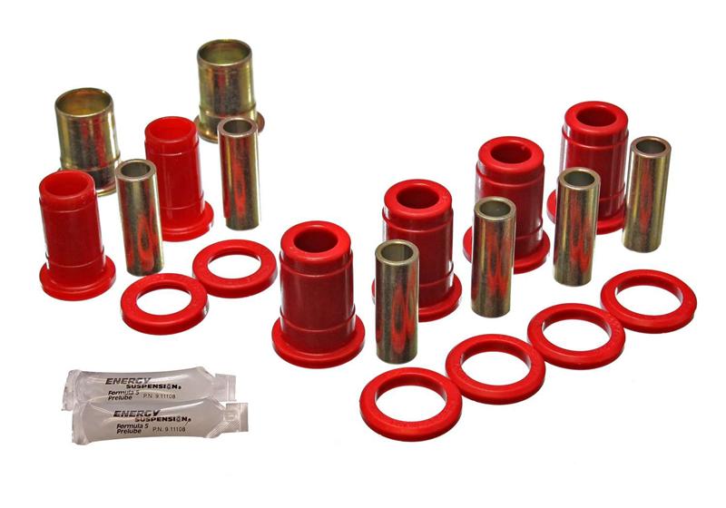 ES Cntrl Arm Bushings - Red - Energy Suspension 59-64 Bel Air/Impala / 64 El Camino (w/ Single U/A) Red Rear C/A Bushing Set