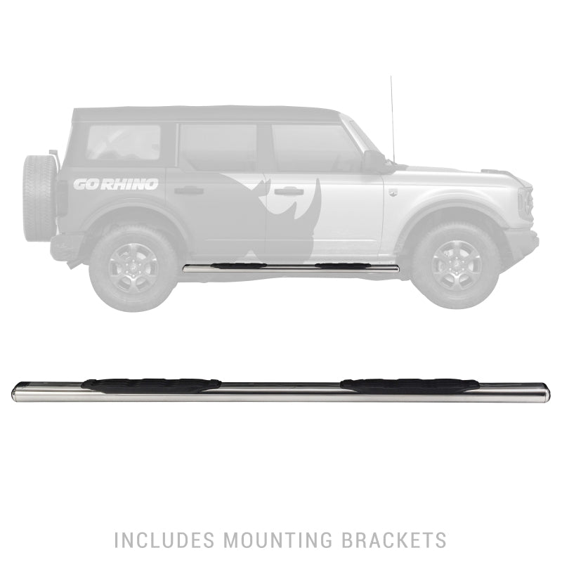 GOR Steps - 1000 - SS - Go Rhino 18-20 Jeep Wrangler JLU 1000 Series Side Steps - SS