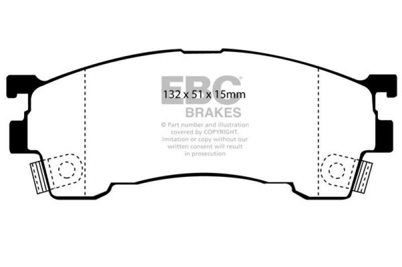 EBC Greenstuff Brake Pad Sets - EBC 93-97 Ford Probe 2.0 16v Greenstuff Front Brake Pads