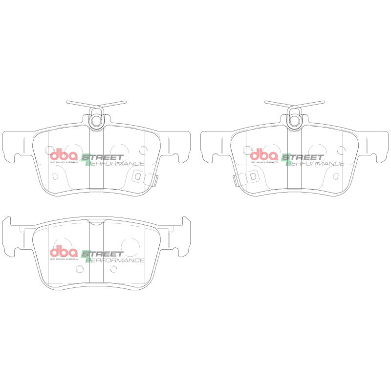 DBA SP Performance Brake Pads - DBA 16-22 Honda Civic Rear SP Performance Brake Pads