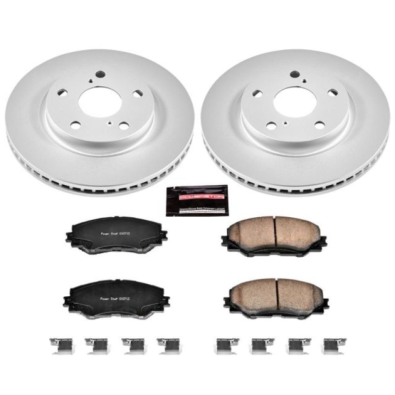 PSB Z17 Evolution Coated Kit - Power Stop 10-12 Lexus HS250h Front Z17 Evolution Geomet Coated Brake Kit