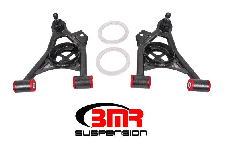 BMR Control Arms - BMR 79-93 Mustang Fox Lower Control A-Arm Front w/ Spring Pocket/Tall Ball Joint - Black Hammertone