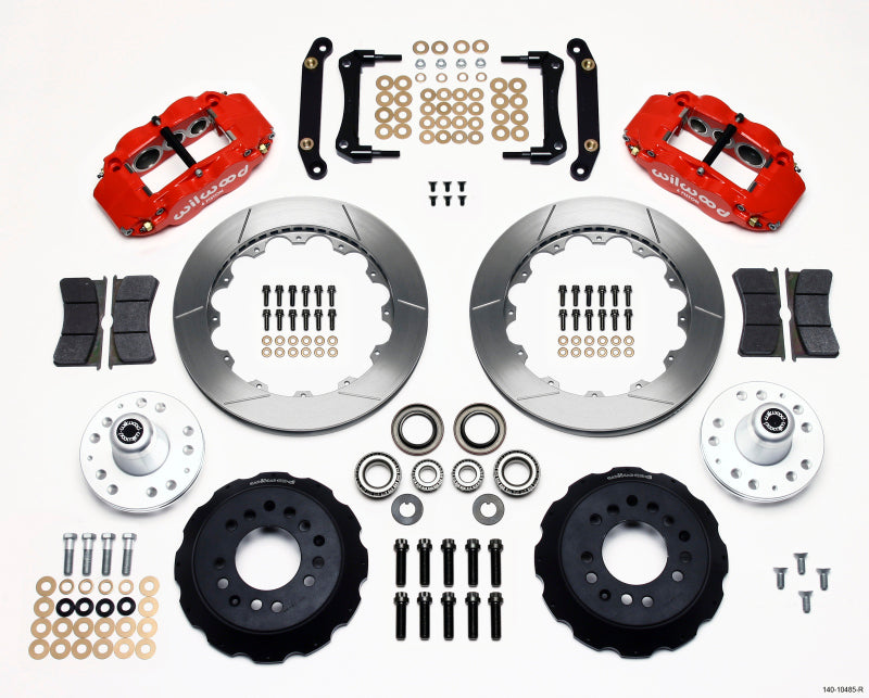 WIL Superlite Brake Kit - Wilwood Narrow Superlite 6R Front Hub Kit 12.88in Red 70-78 Camaro (*Line Kit Needed*)