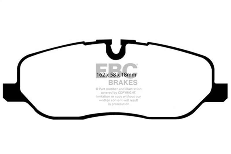 EBC Extra Duty Brake Pad Sets - EBC 05-10 Land Rover LR3 4.4 Extra Duty Front Brake Pads