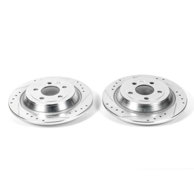 PSB Evolution Drill/Slot Rotor - Power Stop 15-17 Ford F-150 Rear Evolution Drilled & Slotted Rotors - Pair