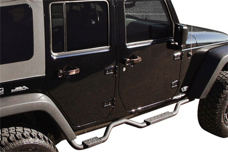 RAM Slimline Side Bars - Rampage 2007-2018 Jeep Wrangler(JK) Unlimited Side Bar Drop Step Slimline - Black