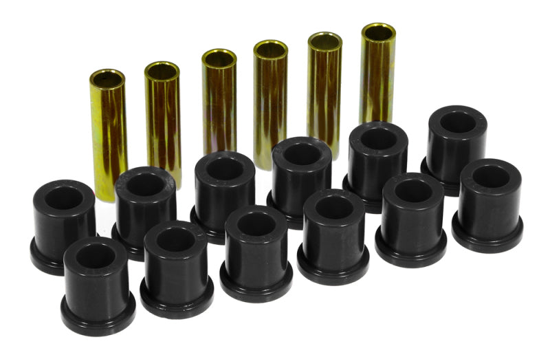 PRO Spring/Shackle Bush- Blk - Prothane 73-79 Ford F100 Rear Spring Bushings - Black