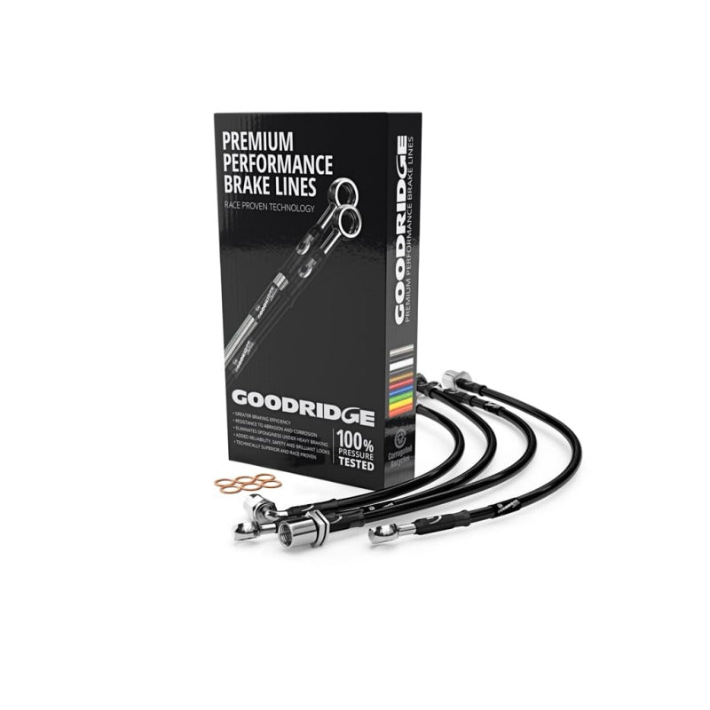 GR G-Stop Brake Line Kits - Goodridge 14-18 Subaru Forester 2.0L Stainless Steel Brake Lines - Black
