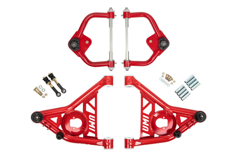UMI Control Arm Kits - UMI Performance 70-81 GM F-Body Front A-arm Kit Delrin Bushings Tall Ball Joints