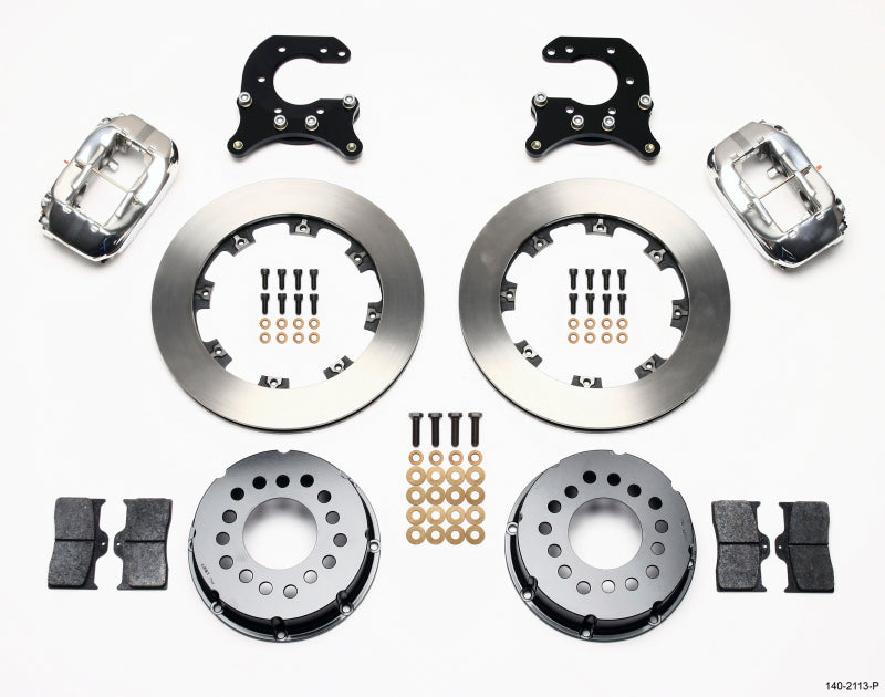 WIL Dynalite Brake Kit - Wilwood Forged Dynalite P/S Rear Kit Polished Small Ford 2.66in Offset