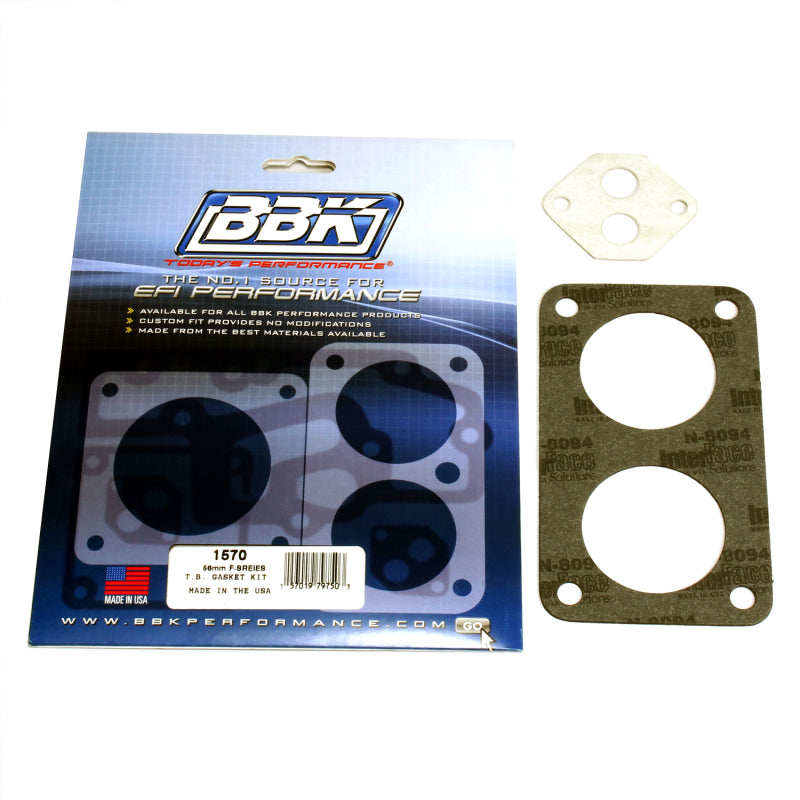 BBK Throttle Body Gasket Set - BBK 87-96 Ford F Series Truck Twin 56mm Throttle Body Gasket Kit