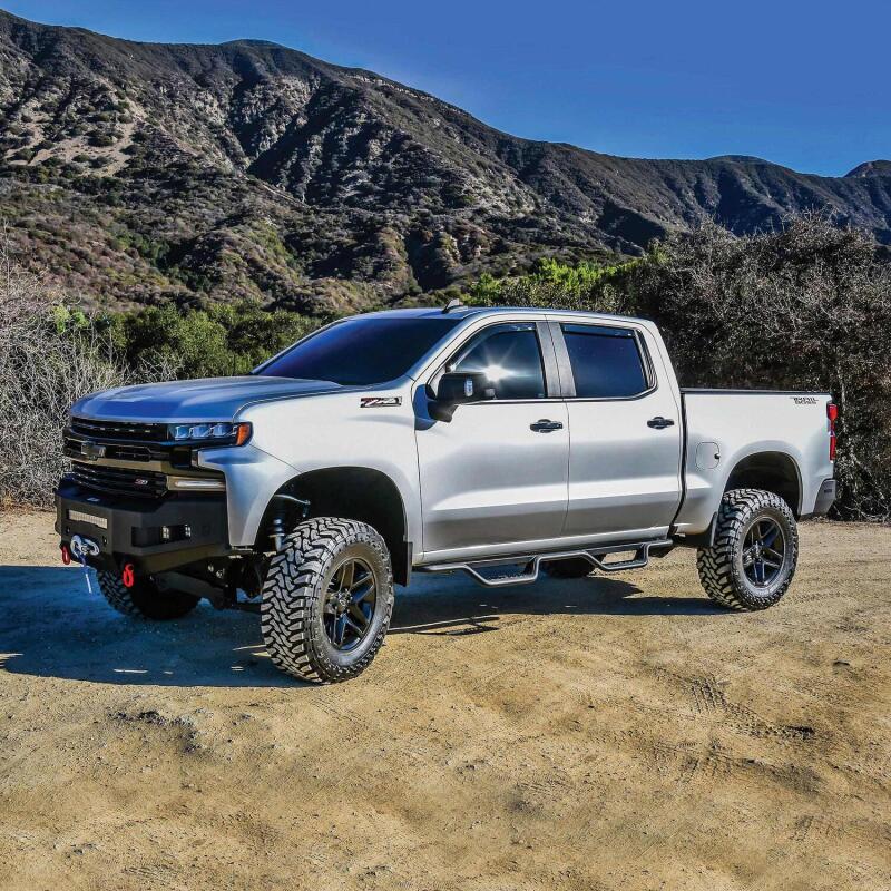 WES Nerf Bars - Outlaw - Westin 19-22 Chevrolet Silverado / GMC Sierra Crew Cab Outlaw Nerf Step Bars - Textured Black