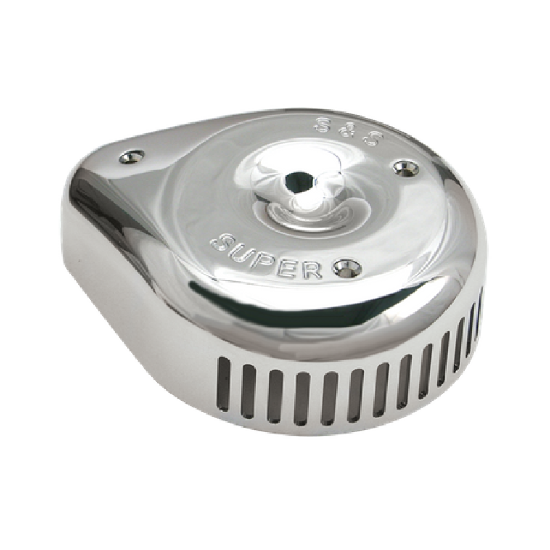 SSC Air Cleaner Kits - S&S Cycle Slasher Slotted Air Cleaner Cover For Super E/G Carbs - Chrome