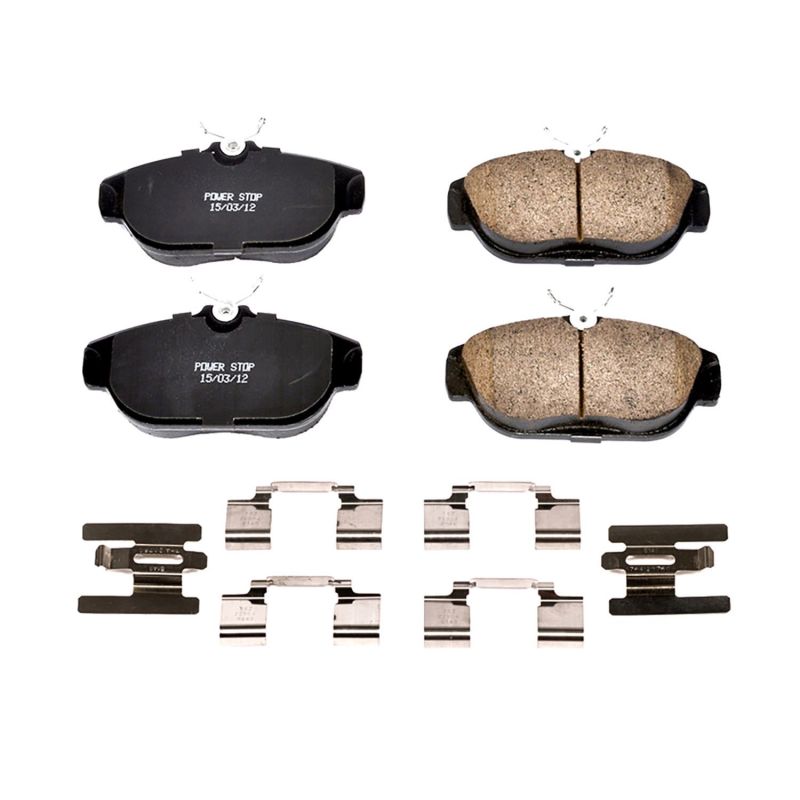 PSB Z17 Evolution Brake Pads - Power Stop 91-92 Volvo 740 Front Z17 Evolution Ceramic Brake Pads w/Hardware
