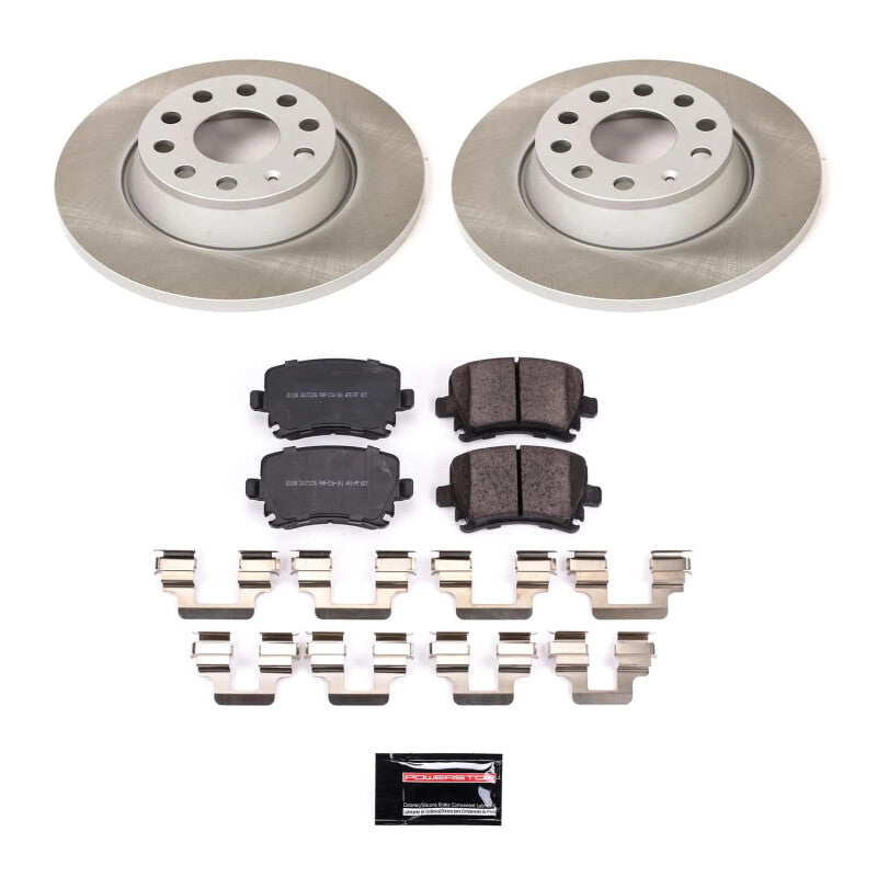 PSB Semi-Coated Rotor Kits - Power Stop 09-10 Volkswagen Tiguan Rear Semi-Coated Rotor Kit