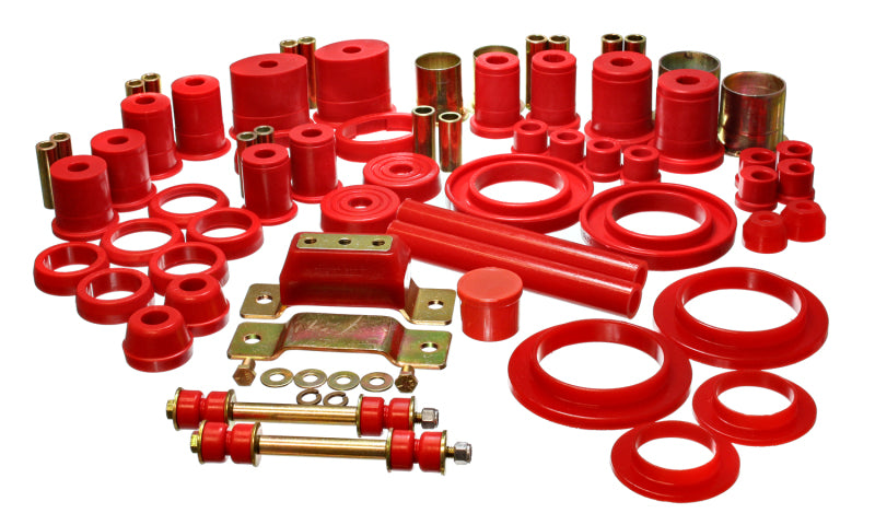 ES Hyper-Flex Sets - Red - Energy Suspension 94-95 Ford Mustang Red Hyper-flex Master Bushing Set w/ V-8