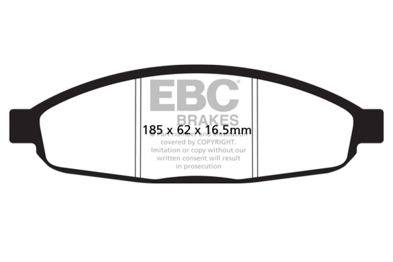 EBC Greenstuff Brake Pad Sets - EBC 05-07 Chrysler Pacifica 3.5 Greenstuff Front Brake Pads