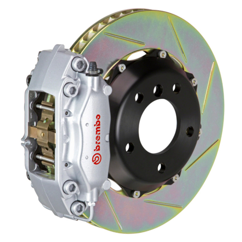 BRB Big Brake Kits - Brembo 06-09 S2000 Rear GT BBK 4 Piston Cast 328x28 2pc Rotor Slotted Type-1-Silver