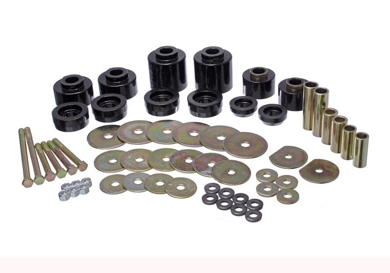 ES Body Mounts - Black - Energy Suspension 1998 Ford F250 Black Body Mount Set