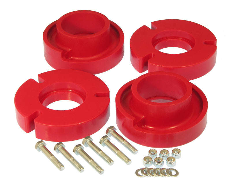 PRO Coil Spring Isolator - Red - Prothane 04+ Ford F150 Front Coil Spring 2.5in Lift Spacer - Red