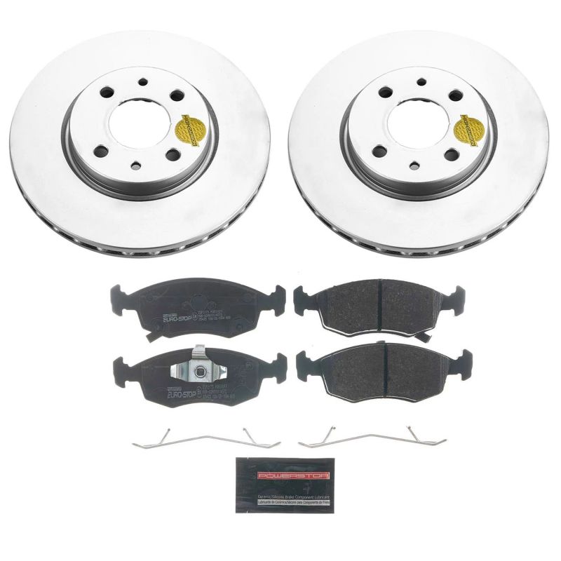 PSB Euro-Stop Kit - Power Stop 12-18 Fiat 500 Front Euro-Stop Brake Kit