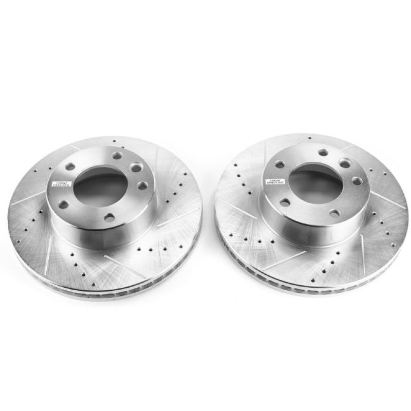 PSB Evolution Drill/Slot Rotor - Power Stop 13-14 Mercedes-Benz G63 AMG Front Evolution Drilled & Slotted Rotors - Pair