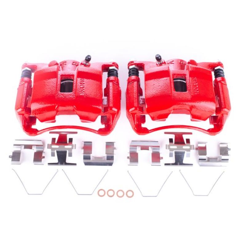 PSB Red Calipers - Power Stop 06-11 Acura CSX Front Red Calipers w/Brackets - Pair