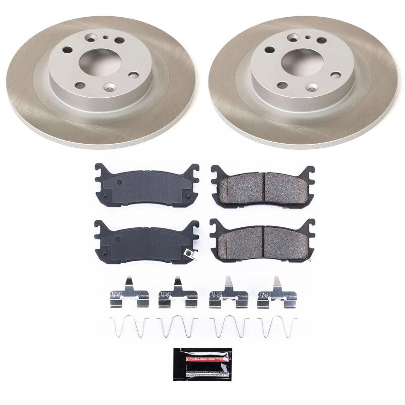 PSB Semi-Coated Rotor Kits - Power Stop 97-99 Mercury Tracer Rear Semi-Coated Rotor Kit