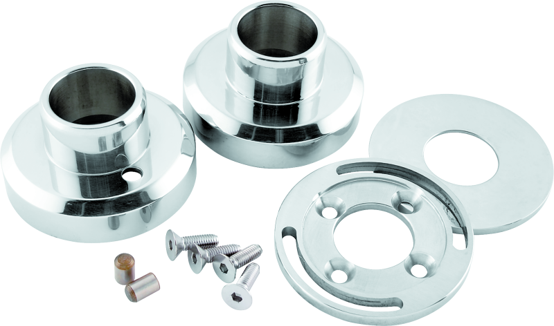 BKC Fork Accessories E - Bikers Choice Polished Stainless Steel Hidden External Fork Stop Kit Custom